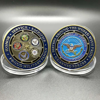 100 ks Non magnetické veľké rozmery 50 x 3 mm USA vojenské rodiny armády platnosti Americká suveníry, dekorácie zberateľskú mincu