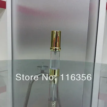 15ml transparentné hliníkové airless fľaša so zlatými spp