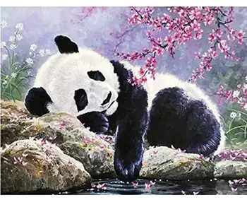 5D Plné Kolo s AB Vŕtať Mozaiky Výšivky Panda Zvierat Diamond Súpravy Maľovanie Cross Stitch Vianočný Darček Domova