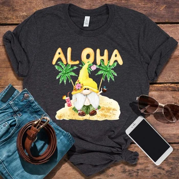 Aloha Grafické Tees Kawaii Havajské Muž Tshirts Gnome Košele Mužov Vintage Aloha Estetické Topy, Tričká S Móda