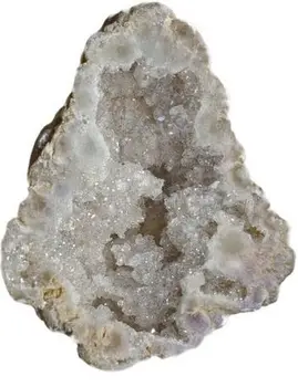 Druzy Achát Tetrahedrite Minerálne Vzor Titán Vrecku Geode Biele 2 1/2