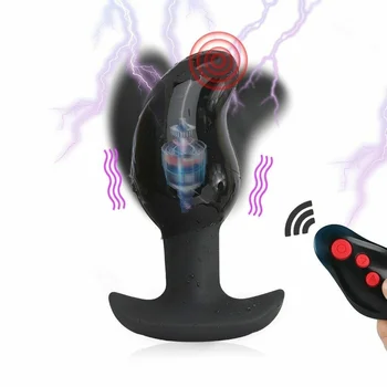 Elektrickým Prúdom Análny Zadok Plug Vibrátor Mužskej Prostaty Masér Sexuálne Hračky Pre Mužov, Žien Silikónové Klitorálny G-Bod Stimulátor Riti