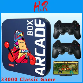 Nové Arcade Box Herné Konzoly pre PS1/DC/Naomi 64GB Klasické Retro 33000+ Hry Super Konzola 4K Displej HD TV Monitor, Projektor