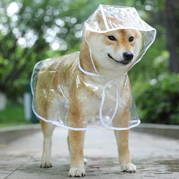 Pet pršiplášť Bežné Psa Bunda Transparentné Dážď Nepremokavý Plášť na Oblečenie Roztomilé Psov