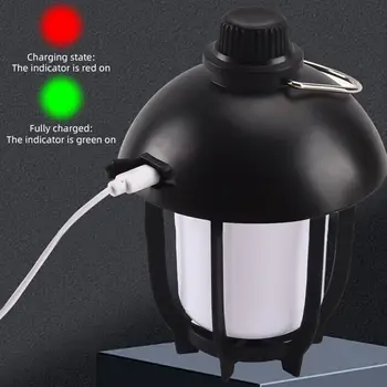 Prenosné Stmievanie Gombík Nepremokavé USB nabíjanie LED Camping Lampa Pracovné Osvetlenie, Núdzové Svietidlo Borovicová Šiška Lampa