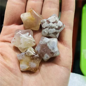 Prírodné snowflake cherry onyx star crystal gem liečivá prírodného kameňa a minerálne 5 ks