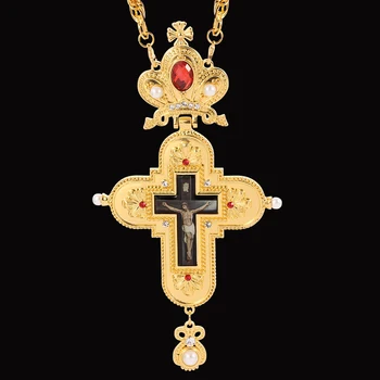 Svätý Benedikt Medaila Pectoral Cross Prívesok Náhrdelníky pre Ženy, Zlatá Farba Katolíckej Cirkvi, Náboženské Prechádza Krst Šperky