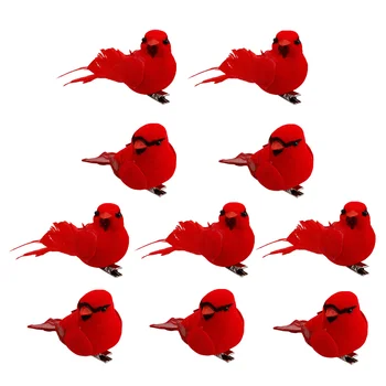 Vtáky Vianočné Vták Ozdoby Kardinál Strom Červená Kardináli Umelé Ornamentdecorations Rekvizity Remesiel Dekorácie Pobočiek