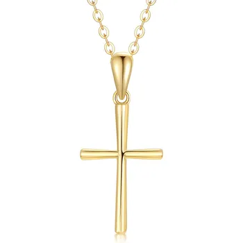 YFN 14k Zlata Kríž Náhrdelník pre Ženy, Mladiství Zlaté Reťaze s Krížom Prívesok Potvrdenie Šperky pre Ženy